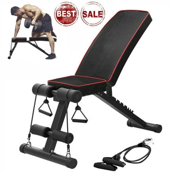 NOUVEAU Ménage Fitness Entraînement Gym Exercice Équipement de Formation Fitness Intérieur Pliable Fitness Tabouret Haltère Banc Sit Up Tabouret Q06392721