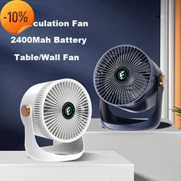 Nouveau ventilateur électrique de Circulation d'air Rechargeable par USB de Table de ménage 2400mAh ventilateur de ventilateur de refroidissement mural à piles