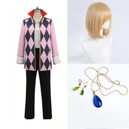 Nuevo Howl's Moving Castle Howl Cosplay disfraz escenario Performernce pendientes de Halloween necklace258t