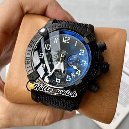 Novo furacão XB0180E41B1W1 Quartz Chronogrpah Mens Watch PVD Black Steel Case Cronômetro Preto Nylon Strap Sport Relógios Olá Wat251m