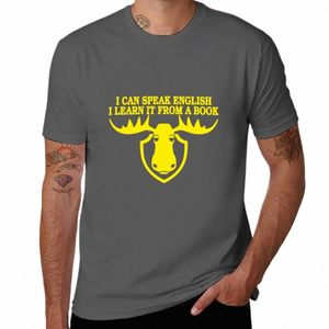 Nouveau Je Peux Parler Anglais, Je L'apprends D'un Livre T-Shirts hauts vêtements d'été vêtements vintage t-shirts noirs unis hommes G881 #