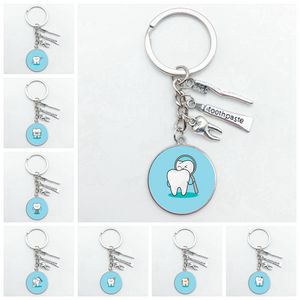 NIEUW Ik hou van tand hanger Keychain mini tandenborstel tandpasta keychain mode sieraden mannen en vrouwen geschenken