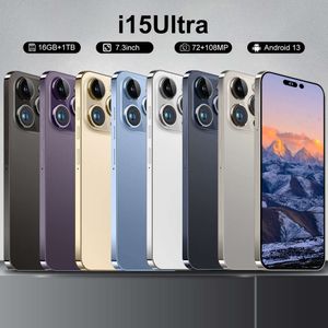 NOUVEAU I15ULTRA 3 + 64G Smartphone Android 4G de 7,3 pouces de 7,3 pouces