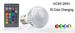 Nouveau Module IC 16 couleurs changeantes 9W Globe Ball ampoule RGB LED lumières lampe E27 B22 avec télécommande