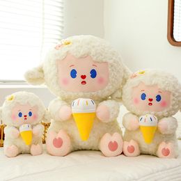 NIEUW ICE CREAM Little Sheep Doll Cartoon Katoen Schapen Plush Toy Girl Heart Children's Birthday Gift Doll Groothandel