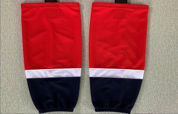 Nuevos calcetines de hockey sobre hielo calcetines de entrenamiento 100 calcetines de práctica de poliéster Equipo de hockey rojo8765072