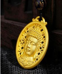 NUEVA IMITACIÓN DE ORO BUDDHA Collar colgante de Tailandia Amulet Collares de suerte5911564