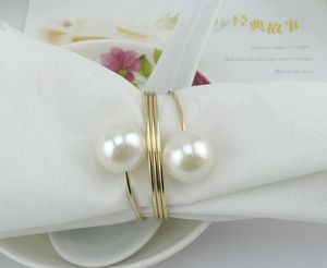 Anneaux de serviette en Imitation de perles, boucle de serviette de mariage pour réception de mariage, décorations de Table, fournitures, anneaux de serviette, nouvelle collection