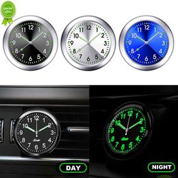 Nuevo Mini reloj luminoso para coche, reloj adhesivo interno para automóviles, relojes mecánicos de cuarzo, adorno automático, reloj Digital de 40mm y 43mm