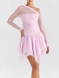 Nouveau dans les robes 2023 pour les femmes élégant mignon été sortir vêtements maille à manches longues Sexy Wrap Bdoycon robe de soirée de bal