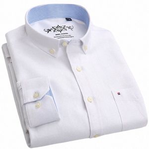Nieuw in shirt lg-mouwen voor mannen slim fit formele shirts wit plian shirt gratis schip items tops enkele zak kantoor kleding 24AY #