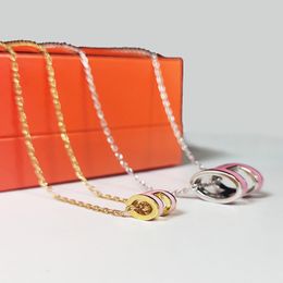 NOUVEAU Collier de bracelet de tendance en argent pour femmes bijoux de haute qualité cadeaux de luxe datant des accessoires de fête de fête de mode