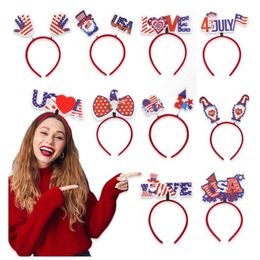 New Independence Day Hair Band Us National Day Party Party Party Decorative Band USA Flag Bandband Band Cair Accessoires A96