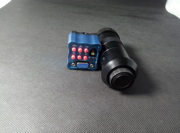 Envío gratuito NUEVA cámara de microscopio industrial 2MP HD VGA salidas 130X lente de montaje en C para reparación de teléfonos móviles LAB PCB