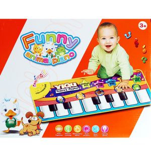 New Infant Baby Piano Jouer Jouet Avec Musique Drôle Et Sons D'animaux Rampant Mat Bay Enfants Cadeau Éducatif 72 * 29cm LJ201114