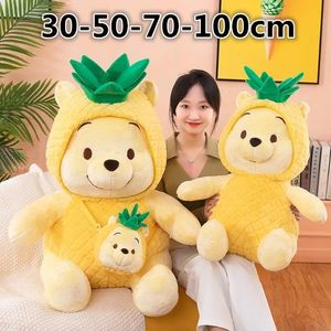 Nouveau Influenceur Ananas Bouffée Ourson En Peluche 30/50 CM Amovible Chapeau Ours En Peluche Poupées Le Meilleur Cadeau Pour Les Enfants