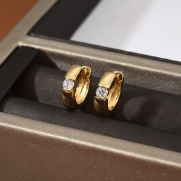Nouveau INS mode diamant boucles d'oreilles personnalité cuivre plaqué 18K or véritable niche mode haute joaillerie cadeau accessoires