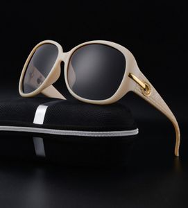 Nouveau Ins Fashion Luxury Crème Color Sparkling Diamond Polarising Femmes Designer Sunglasses UV Proof 3D Stand6664117