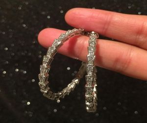 Nieuwe ins fashion luxe designer fonkelende diamanten zirconia ronde hoepel oorbellen voor vrouw meisjes goud zilver color8361003