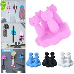 Nouveau Ins Silicone Ours Crochet Salle De Bains Rasoir Porte-Brosse À Dents Rack Auto-adhésif Mur Organisateur Crochet Sans Poinçon Clé Towerl Crochet De Stockage