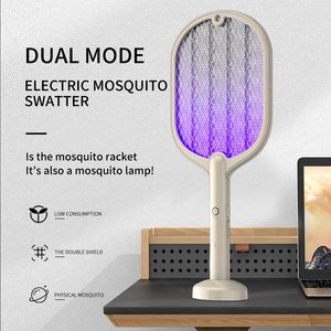 Nouveau ménage intelligent 2in1 Mosquito Killer Lamp Electric Shock Shock Mosquito Swatter USB Recharg eable bug zapper Mosquito Trap