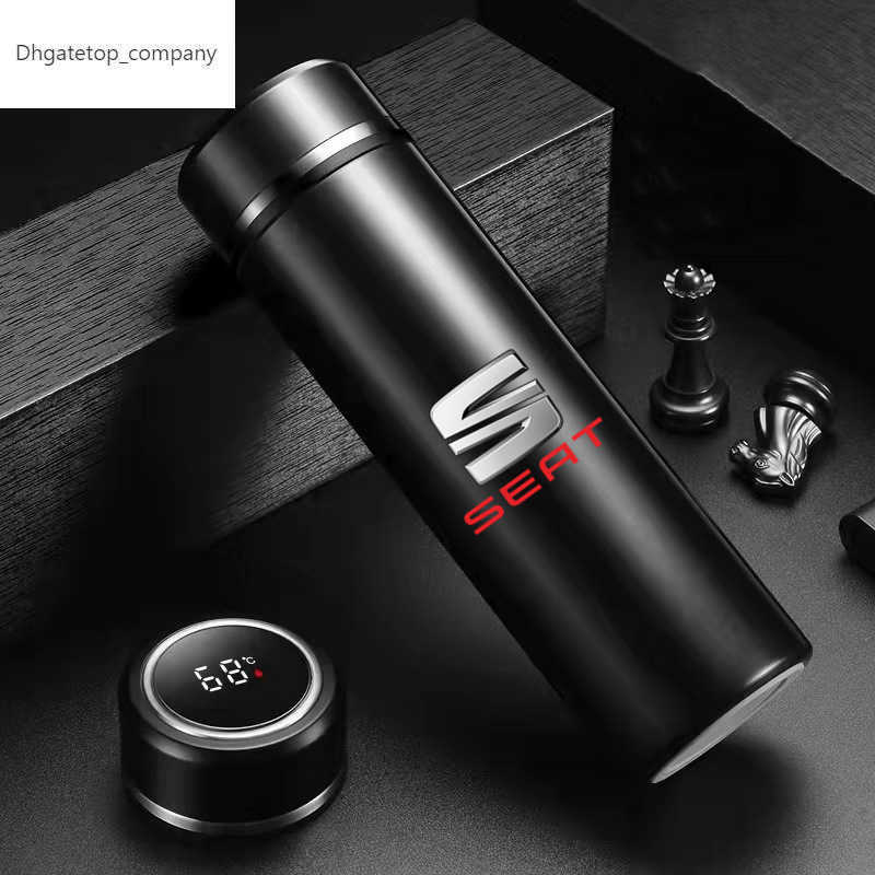 New Intelligent Stainless Steel Thermos Temperature Display Smart Water Bottle Vacuum Flasks For Seat leon fr mk2 mk3 lbiza Altea