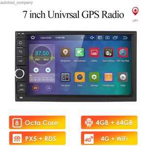 Nouveau IPS PX5 8Core Android 10 Double 2 Din 4G RAM 64G ROM lecteur multimédia NON DVD de voiture avec Bluetooth WiFi OBD DVR DAB + carte Cam-in