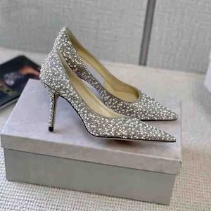 Nouvelle Italie Londres Baily Pompes Glitter Femmes Sandales À Talons Chaussures Cristal Perle Sangle Parfait Robe De Mariée Bout Pointu Talons Hauts Chaussure Dame De Luxe EU35-42