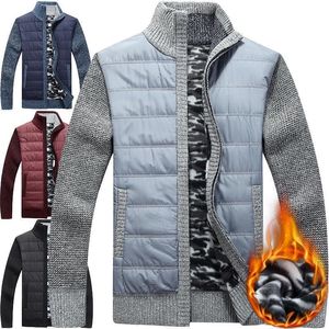Nouveaux articles d'hiver pull hommes cardigan mâle plus velours chaud épaissir manteau pull en tricot mode décontracté pull pull homme 201022