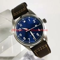 NOUVEAU IW327004 Luxusuhr montres orologio de luxe pilote petit prince des hommes de montre automatique bracelet en cuir cadran bleu relojes de Lujo para hombre