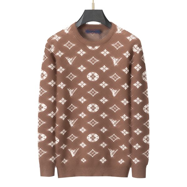 Nouveau pull tricoté lettre jacquard en automne/hiver machine à tricoter acquard e Détail personnalisé col rond vêtements en coton taille asiatique M-3XL