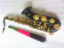 Nouvelle marque japonaise T-902 Saxophone ténor Instruments de musique ton Bb clé en or noir Tube en laiton clé en or Sax avec étui