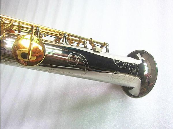 Nouveau saxophone soprano nickel argent de haute qualité sax bémol droit musical livraison gratuite avec des boîtes dures