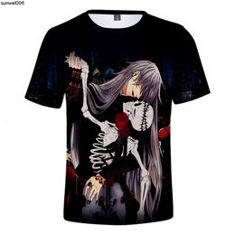 Un nouvel anime japonais Black Deacon ?Butler entourant le t-shirt décontracté à manches courtes imprimé numériquement en 3D
