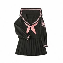 Nieuwe Japanse Koreaanse Versi Jk Pak Vrouw Schooluniform High School Sailor Navy Cosplay Kostuums Student Meisjes Plooirok XL 661p #