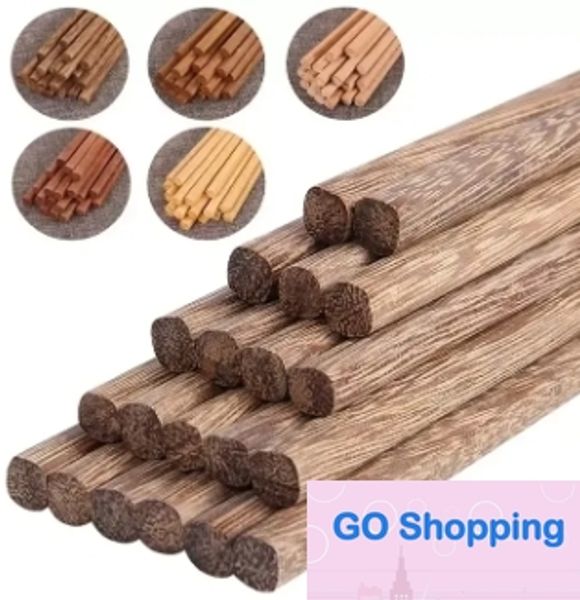 Nouveau Baguettes japonaises en bois naturel bambou santé sans laque cire vaisselle vaisselle Hashi