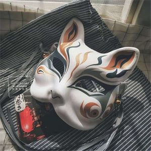 Nieuw Japans privémasker Handgeschilderde grootmeester van demonische teelt Wei Wuxian Mask Halloween Cosplay Foto Props T200509