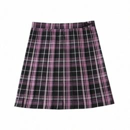 Nieuwe Japanse School Dres Hoge Taille Jk Uniform Paars En Roze Plooirok Schooluniformen Cosplay Mini Matrozenpakje Rokken b3Ag #