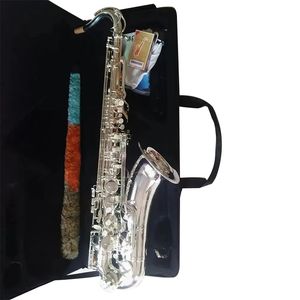 Nieuwe Japanse Silvering YTS 875EX B-flat professionele tenorsaxofoon, geheel zilver, met het meest comfortabele gevoel tenorsax jazz Muziekinstrumenten Gratis verzending