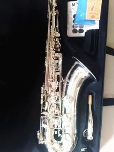 Nieuwe Japanse Silvering YTS-875EX B-flat professionele tenorsaxofoon, geheel zilver, met het meest comfortabele gevoel tenorsax jazz Muziekinstrumenten Gratis verzending