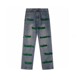 Nieuwe jeans blauwe jeans Europese en Amerikaanse merk jeans lente denim zomer denim jogger baggy vrouwelijk paar jeans bedelaar jeans high street jeans