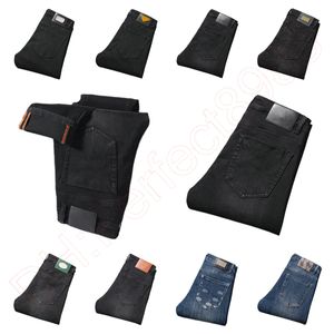 Nouveau JEANS chino Pantalons pantalons pour hommes Stretch Automne hiver jeans moulants pantalons en coton lavé droit affaires décontracté Q9518