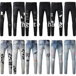 nouveaux jeans hommes designer de haute qualité mode hommes jeans style cool designer de luxe pantalon en denim en détresse déchiré motard noir bleu designer Jean hommes pantalons noirs 922305