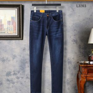 Nouveau jean Summer Men's Men's Thin, haut de gamme, tube droit élastique lâche, Business High Pants Pantalon long L3203 #