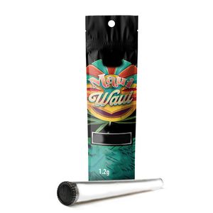 New Jefferey Infused Child Proof Sac 1 pack WCC Banana OG 1.2g Joint Tube pré-roule cône emballage de tube conique