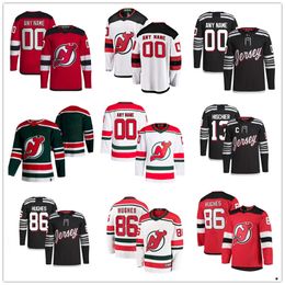 New Jersey Custom Devils Hockey Jerseys 34 Jake Allen 88 Kevin Bahl 14 Nathan Bastian 63 Jesper Bratt 25 Nolan Foote 82 Santeri Hatakka 56 Erik Haula