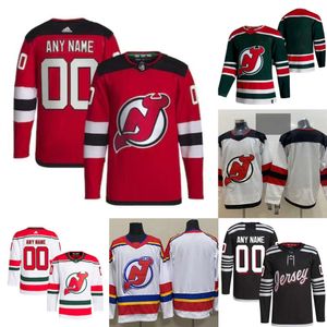 Jerseys de hockey personalizados de los Devils de Nueva Jersey 88 Kevin Bahl 14 Nathan Bastian 45 Jonathan Bernier 70 Jesper Boqvist 63 Jesper Bratt 33 Ryan Graves