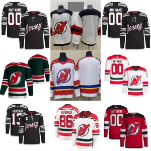 Maillots de hockey personnalisés des Devils du New Jersey 96 Timo Meier 91 Dawson Mercer 18 Ondrej Palat 17 Yegor Sharangovich 28 Damon Severson 71 Jonas Siegenthaler