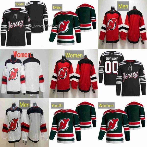 Maillots des Devils de hockey du New Jersey 33 Ryan Graves 7 Dougie Hamilton 6 John Marino 71 Jonas Siegenthaler 2 Brendan Smith 29 Kenzie Blackwood 1157 8511