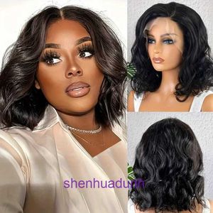 New Jersey Wigs Pitman Wig Boutique voorkant Pruik Pruik Zwart Kleine krullende dames haarkopband hoge temperatuur zijden synthetische vezel pluizig natuurlijk